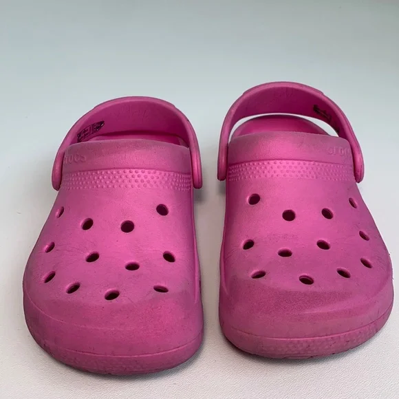 Crocs Youth Bubblegum Pink Original Size 11 - Picture 4 of 9